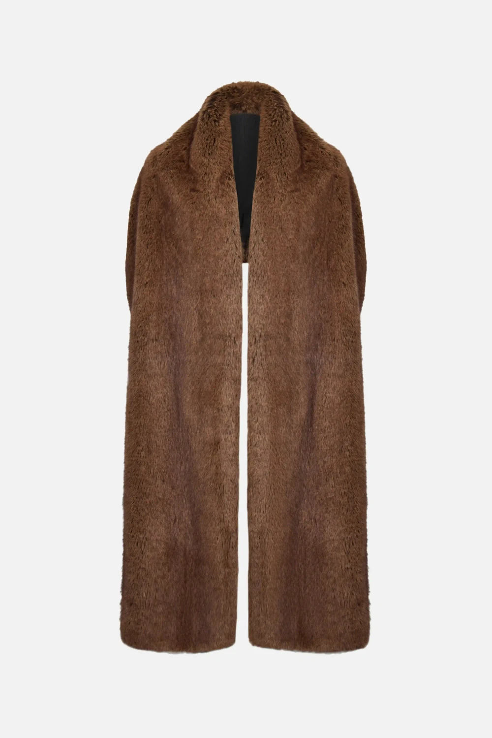 Шарф из экомеха светло-коричневый