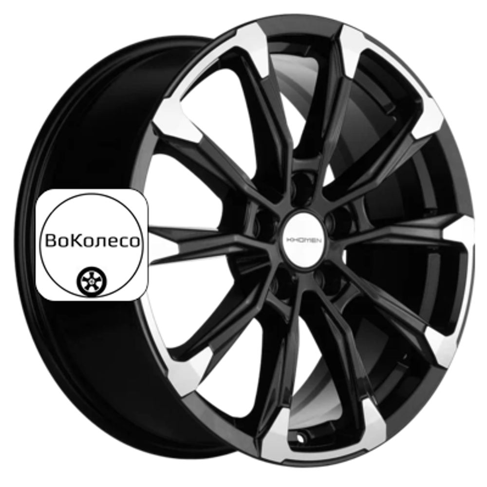 7,5x18/5x114,3 ET45 D60,1 KHW1808 (RAV4) Black-FP Khomen Wheels