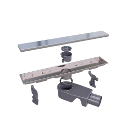 Душевой трап двухсторонний линейный, хром RGW SDR-22 (400)