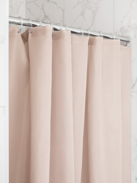 Шторка для ванной DeNASTIA Однотон 200x180 ПЭ с водоот. пропиткой, бежевый