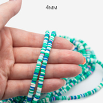 Бусины хеши, каучук, оттенок микс "Зелень"