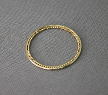 Кольцо витое родий  28 мм