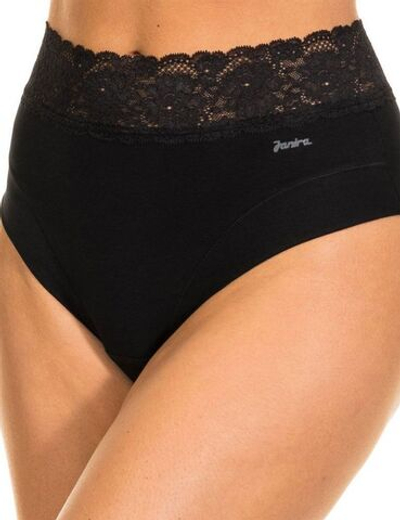 Высокие трусики +size с широким кружевным поясом Dolce Cinture (Размер: XXL) (Цвет: черный)