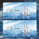 Конверт для денег «С Днем Рождения (парусник)»