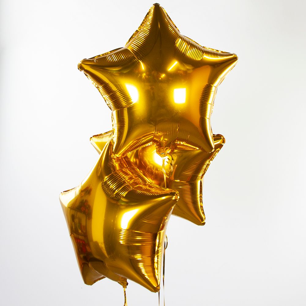 Шар (18"/46 см) Звезда, Золото
