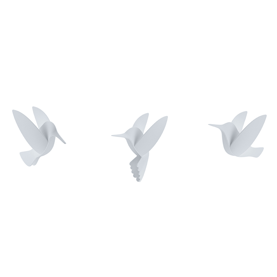 Декор для стен Hummingbird 9 элементов белый, Umbra