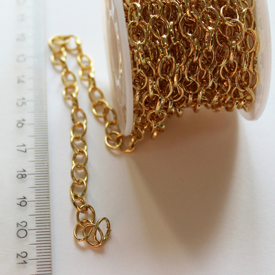 Цепь люкс позолота 8х6мм (10СМ)