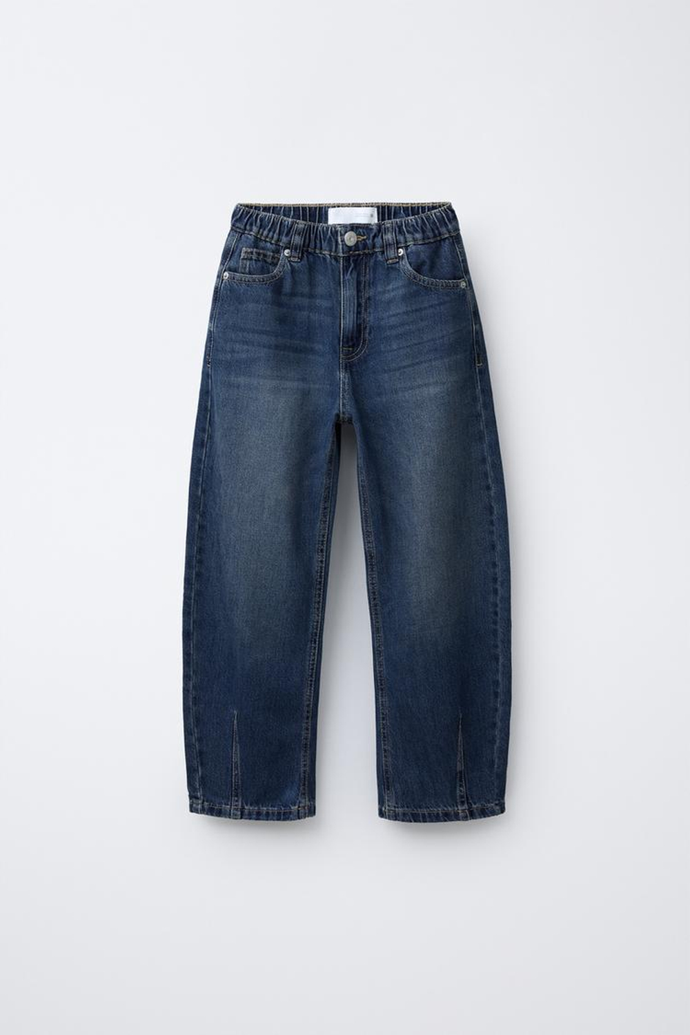 ZARA ДЖИНСЫ RELAXED BALLOON, СИНИЙ