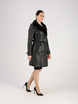 Дубленка зимняя натуральная тренч