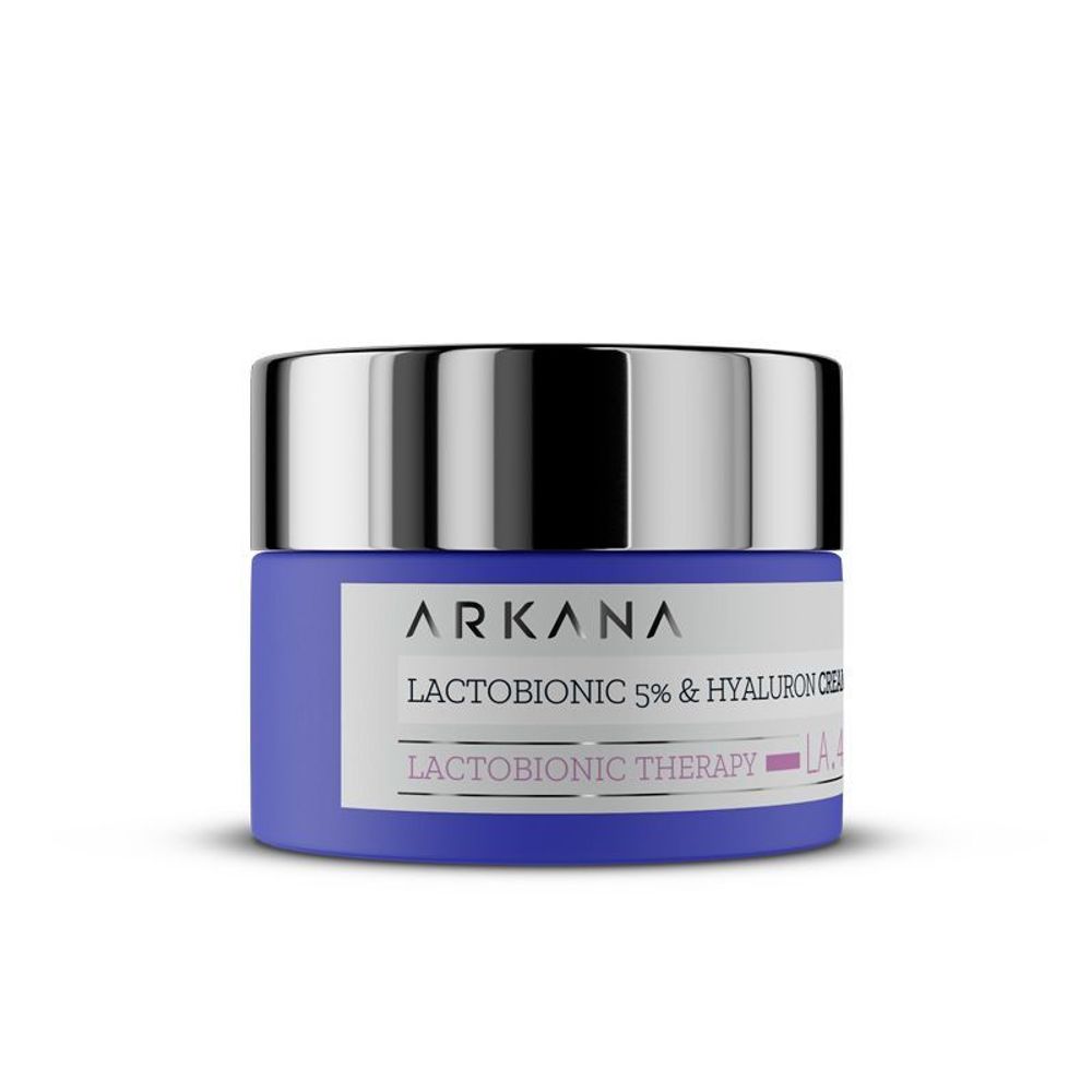 Lactobionic 5% &amp; Hyaluron Cream - Увлажняющий и регенерирующий крем для лица с  5% лактобионовой и гиалуроновыми кислотами, 50 мл