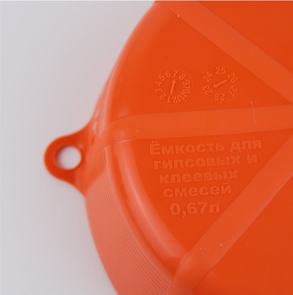 Ёмкость для гипса и затирки 0,67л низкая DECOR 670-0067