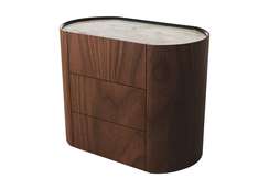 Комод Lagom 3 ящика ширина 90 см (орех, камень OV)