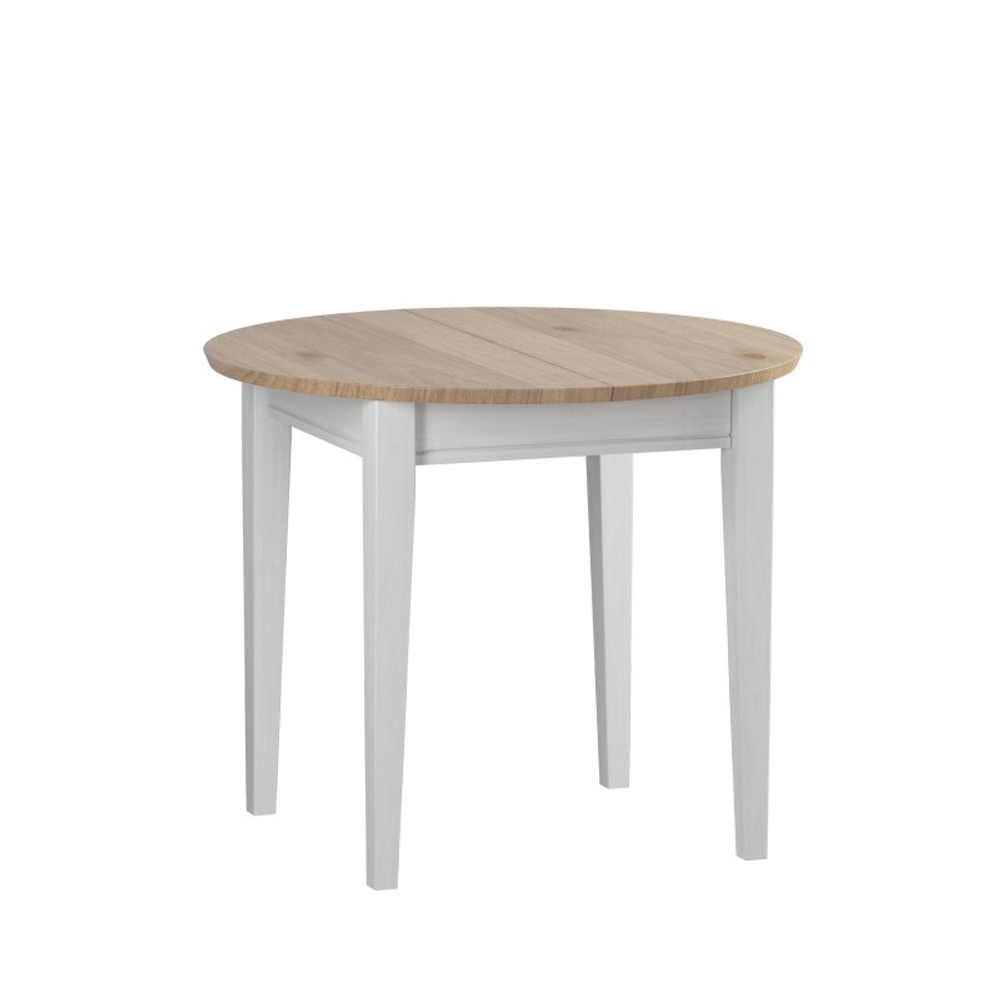 Стол обеденный раскладной «Форест»/«Сканди» 90/125 белый воск/антик 42125