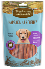 Деревенские Лакомства для щенков нарезка из ягнёнка 90 гр.