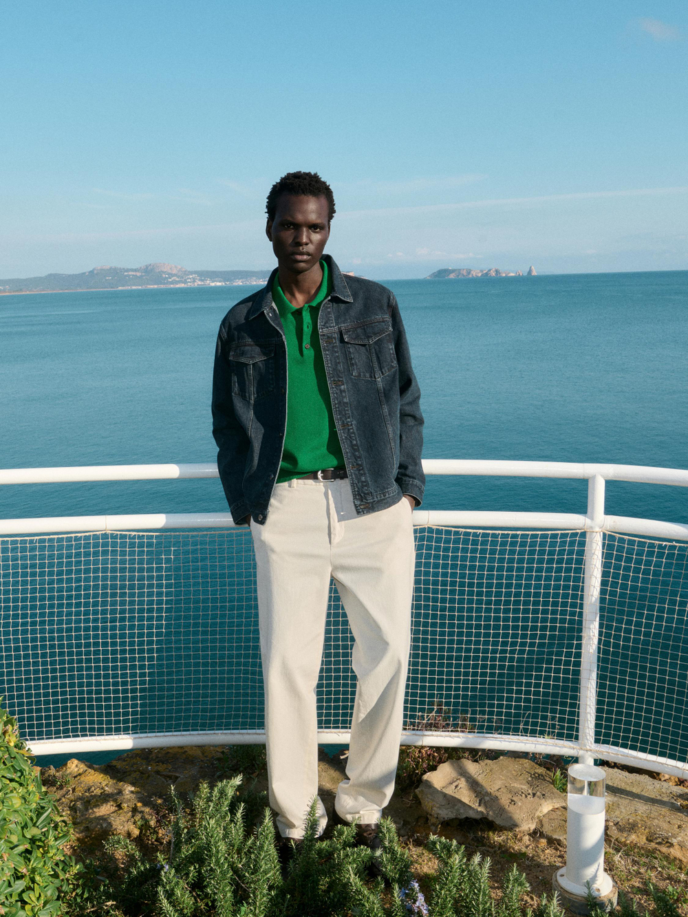 Massimo Dutti Зауженные брюки из смесовой хлопковой ткани, экрю