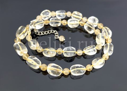 Бусы из цитрина (н-1036)
