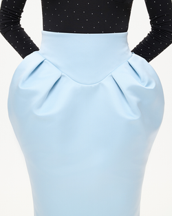 Юбка миди из атласа