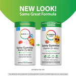 Rainbow Light, Sunny Gummies ™, витамин D3, для детей от 4 лет, насыщенный мандаринский апельсин, 10 мкг (400 МЕ), 60 жевательных таблеток