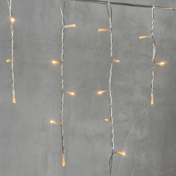 Светодиодная бахрома 3,1*0,5 м., 150 экстра теплых белых LED ламп, прозрачный провод ПВХ, LTC (PIL150-10-2EWW)