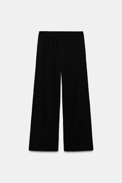 ZARA БРЮКИ ПРЯМОГО КРОЯ, ЧЕРНЫЙ