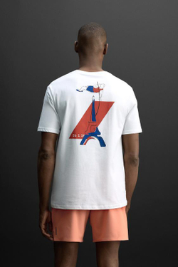 ZARA ФУТБОЛКА С ПРИНТОМ PARIS, БЕЛЫЙ