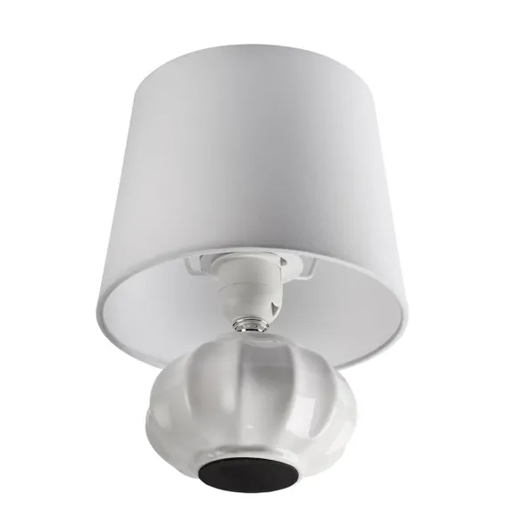 8145/1T MODERNI LN25 000 белый, керамика/текстиль Настольная лампа Е27 1*60W 220V HAMA