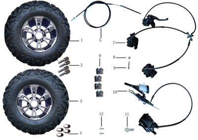 Запчасти к квадроциклу Motax Grizlik 300. Рис. 8
