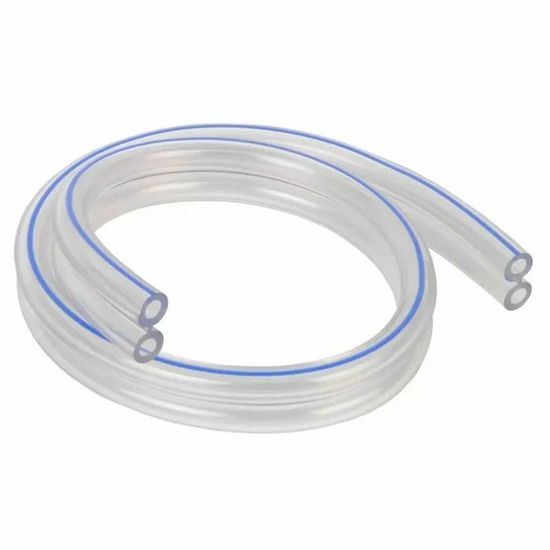 Шланг вакуумный спаренный 8х13 (прозрачный с синей полосой), Китай