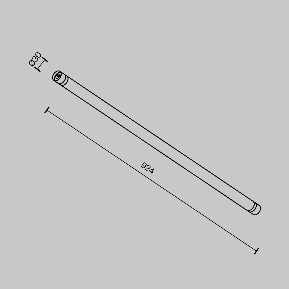 Соединитель для трековой системы 924мм Maytoni SHELF CA011-L900-B