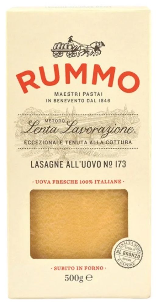 RUMMO Лазанья Lasagne all&#39;uovo №173, 500 г