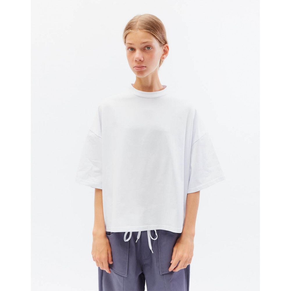 Купить Футболка БИЧ укороченная оверсайз белая Футболка БИЧ укороченная оверсайз белая