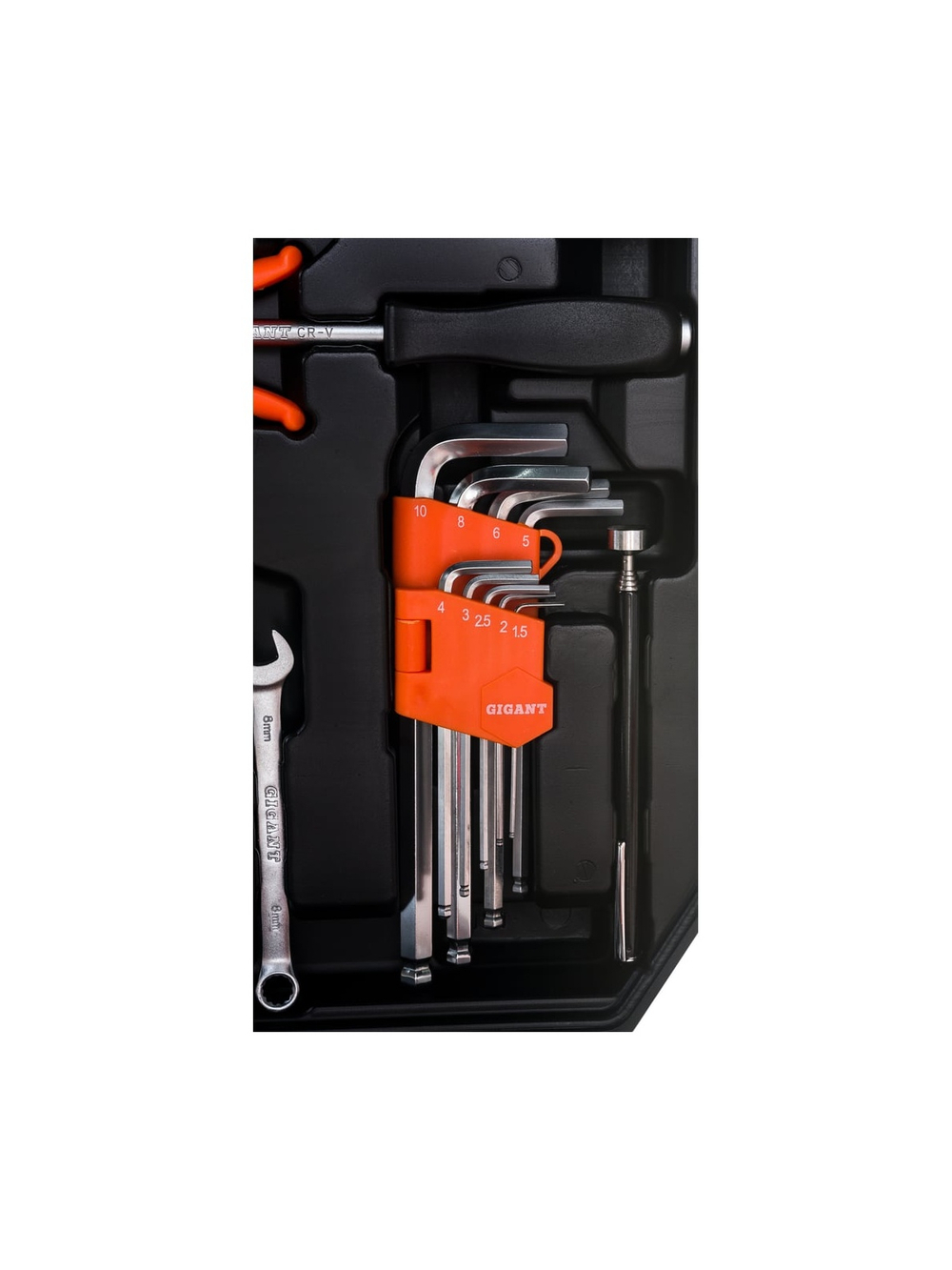 Набор автомобильного инструмента Gigant 131 предмет, Сталь Cr-V, GAS 131S