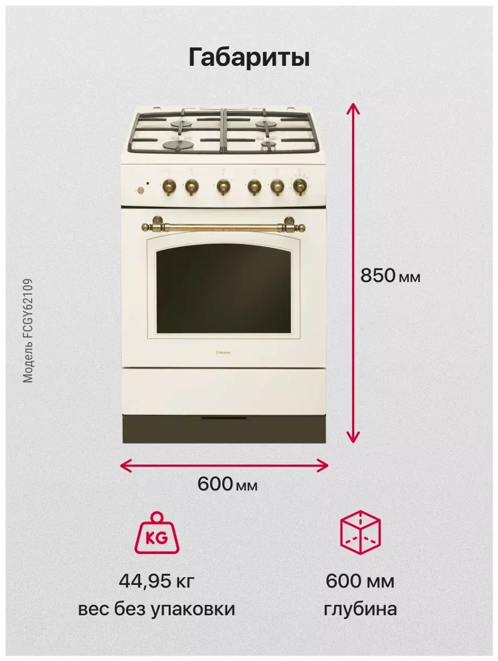 Газовая плита Hansa FCGY62109
