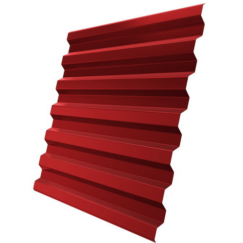 Профнастил С21 Grand Line Optima Pe 0,45 мм RAL 3003 рубиново-красный