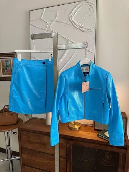 Кожаная куртка MIU MIU