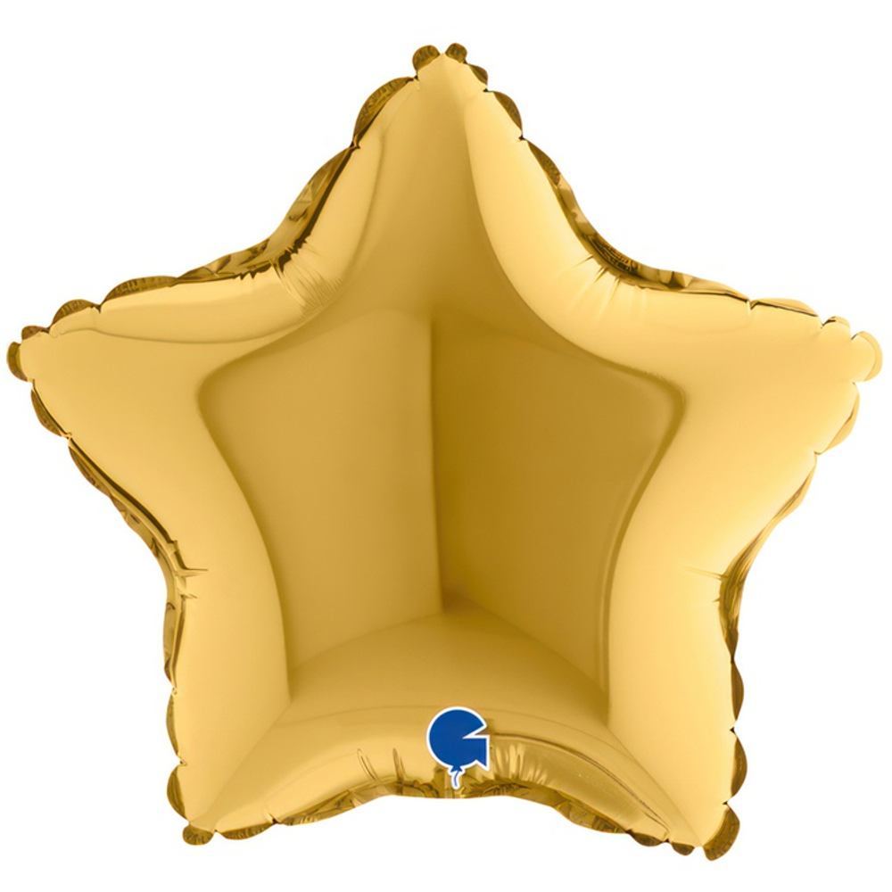 Шар фольгированный Звезда 23 см (Золотой)