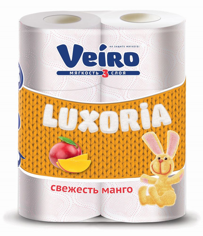 Veiro Luxoria 6 шт. 3-х слойн. туалетная бумага Манго