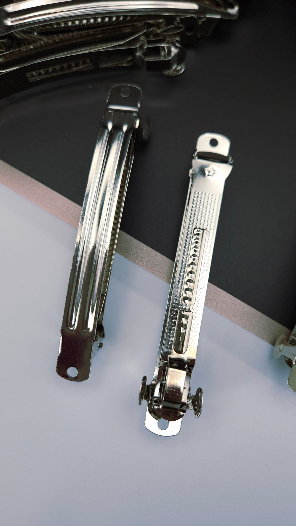 Основа для заколоки (автомат), 6 см, материал сталь, 20 шт.