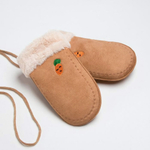 Варежки с вышивкой, 18 см, коричневый 6991091, 1 шт.