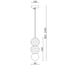 Подвесной светильник LILLA BLACK H24