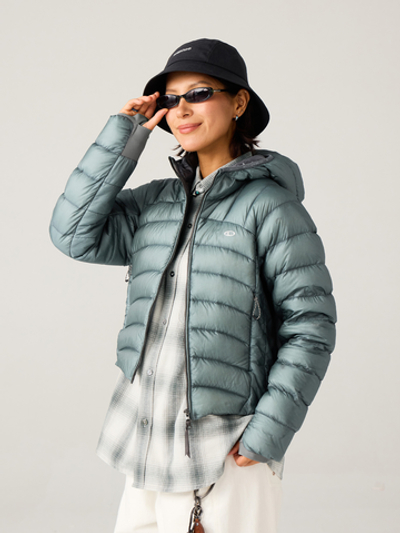 Пуховик Женский Nothomme Blue Hooded Insulated Down Jacket — 750 Fill Power