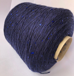 NEW Пряжа Кашемир ECO cashmere синий + пайетки