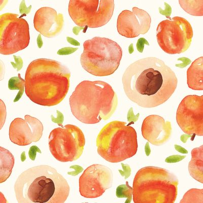 Персики в акварели