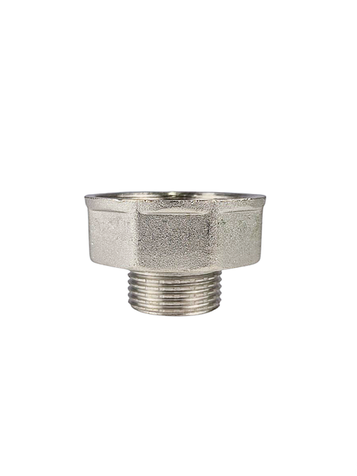 Переходник, латунь, внутренняя/наружная резьба 1 1/4"х3/4", никель, RTP