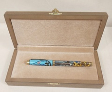 Ручка с ручной росписью Палех "Подарок нефтянику"