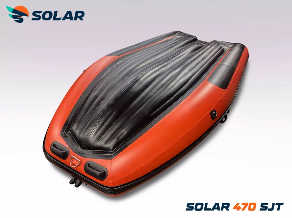 Лодка надувная моторная solar-470 super jet tunnel