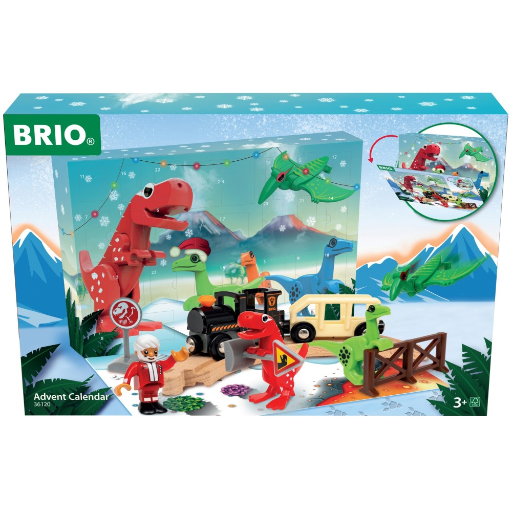 BRIO Kolejka - Адвент-календарь DINO с динозаврами 36120