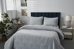 Покрывало 230x250 и 2 наволочки 50х70 Sofi De MarkO Эрика серое