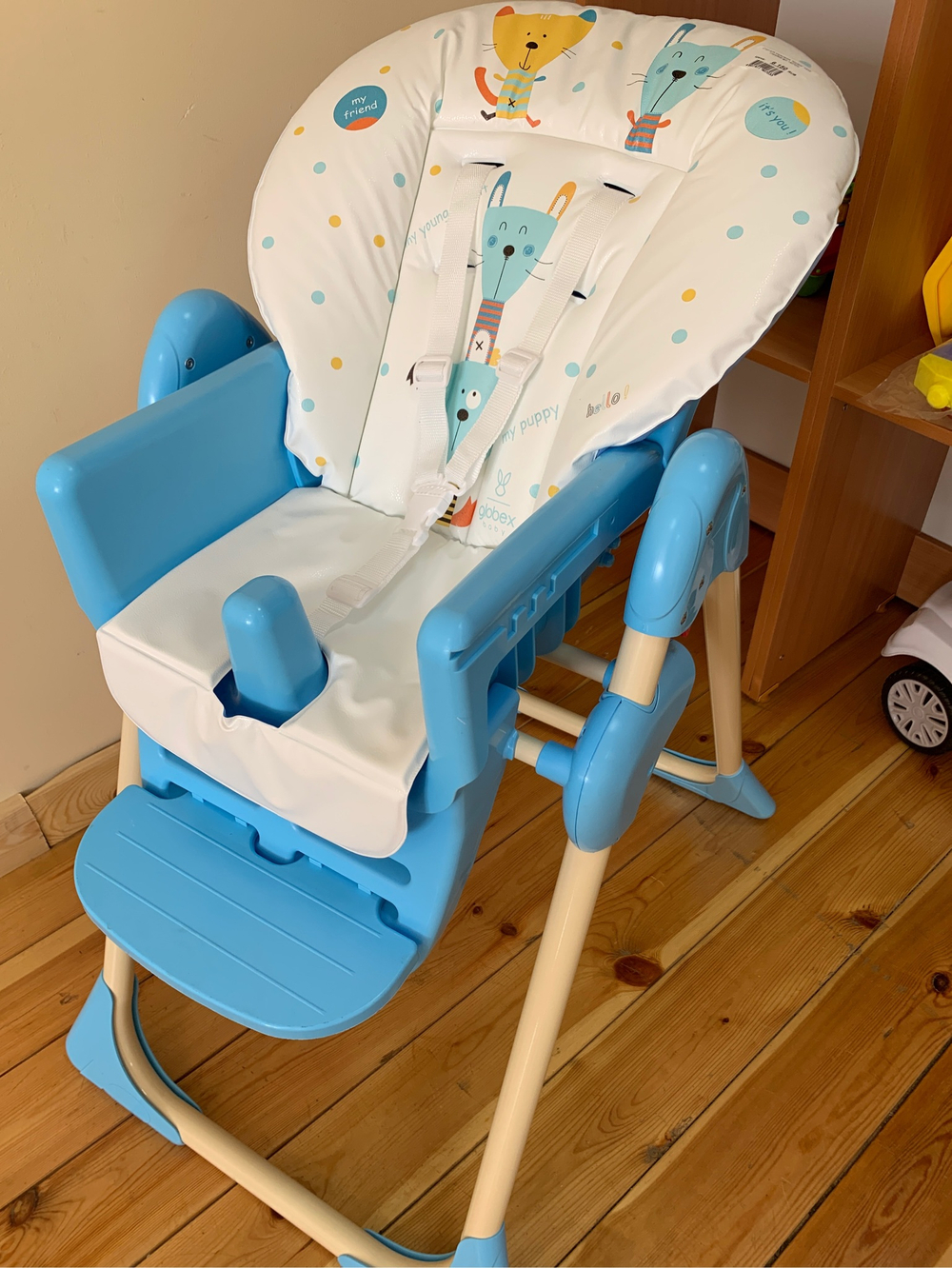 Стул для кормления "Космик" NEW (голубой арт.140703)