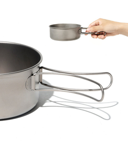 Котелок титановый 0,75 л с крышкой-сковородкой 0,28 л (Mobi Garden)